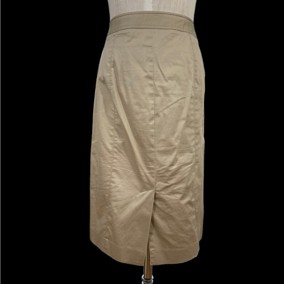 Tan Pencil Skirt with Charming Details - Picture 3 of 10